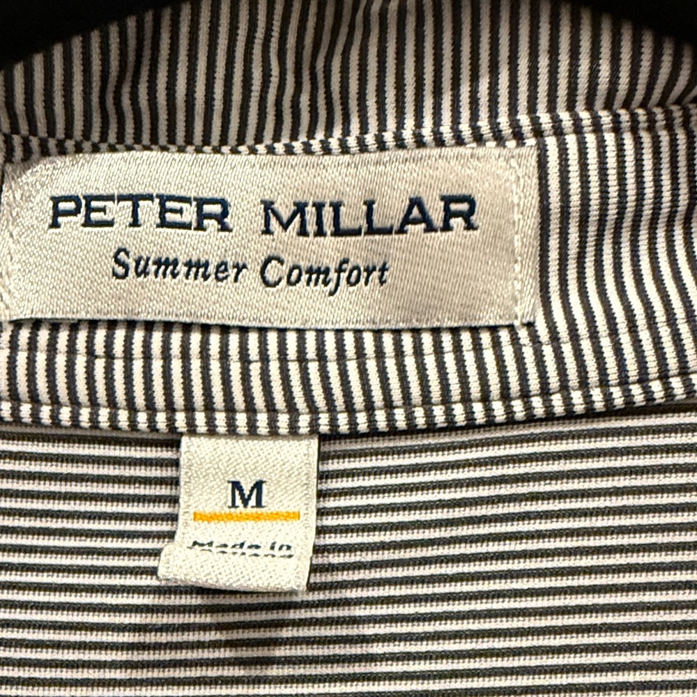 Peter Millar Charcoal Polo with Gold Emblem - Picture 4 of 9